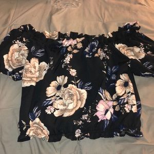 Off the shoulder silk top